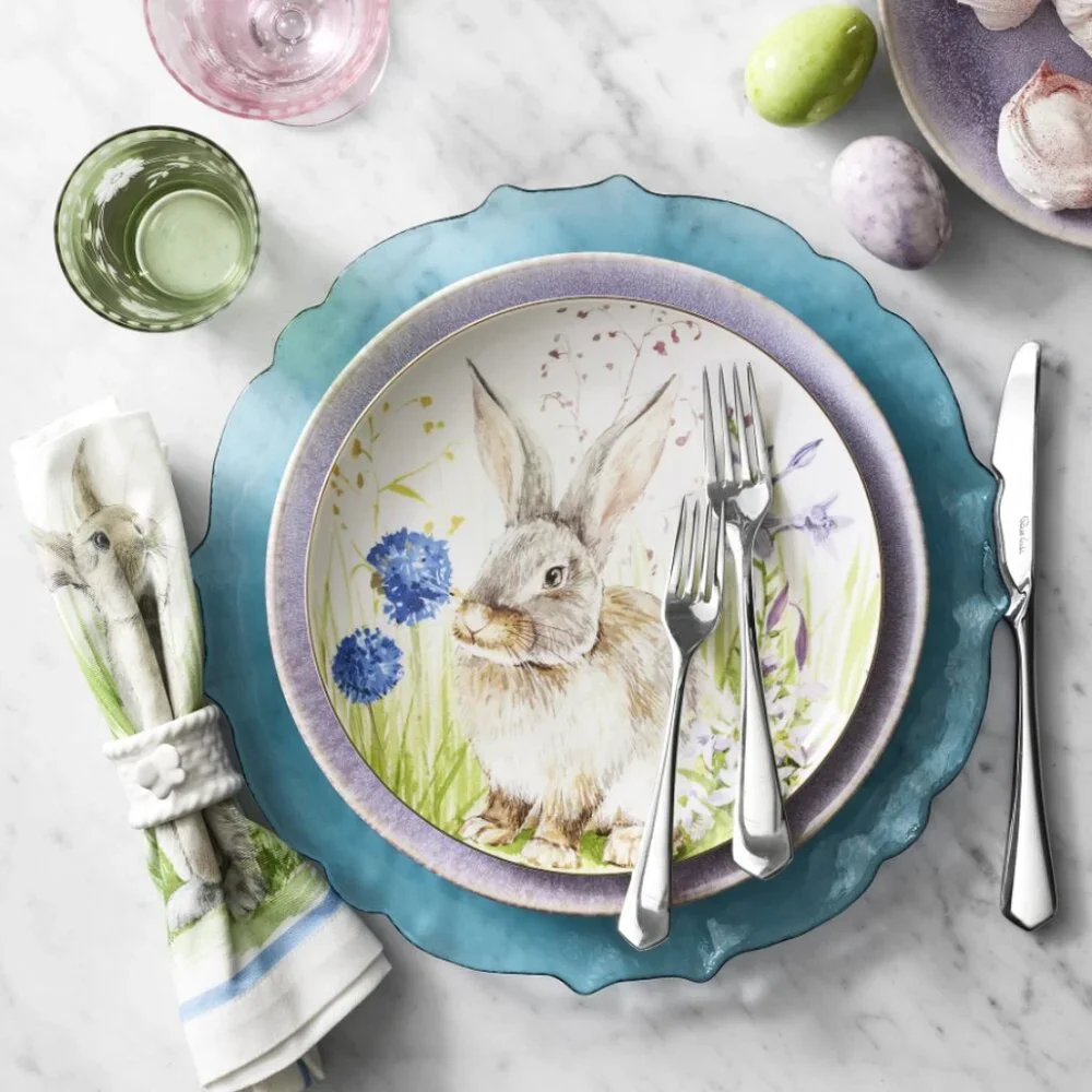 Williams Sonoma Sculptural Bunny Butterfly Napkin Rings, Set of 4